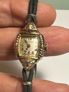 VINTAGE BULOVA 10K GOLDFILLED DAMEN 21J ARMBANDUHR ZUM AUFZIEHEN 6BC - Bild 1 von 6