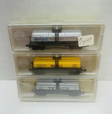 Model Power Chemical Tank Union 1:160 N Scale Model Train Freight Car 3P Lot - Image 1 of 4
