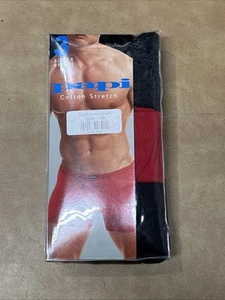 Papi Herren Cotton Stretch Boxershorts - 3er Pack, rot/grau/schwarz Größe L - Bild 1 von 4