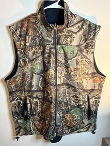 Cabela's Men's Ground Blind Hunter Reversible Camo Fleece Hunting Vest Size XL - Picture 1 of 18