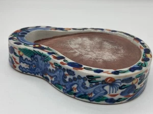 Hergestellt in der Daiming Wanli Ära, Wusu Drache Phönix Wappen Keramik Tintenstein #K9029 - Bild 1 von 10