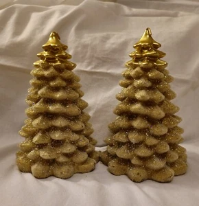 Christbaumkerzen Glitzer Gold Glitzer - Bild 1 von 3
