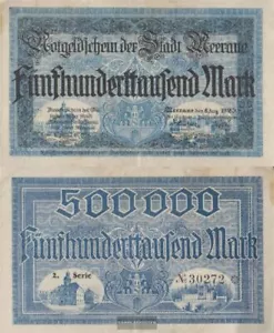 Meerane Inflationsgeld Stadt Meerane gebraucht (III) 1923 500.000 Mark - Bild 1 von 1