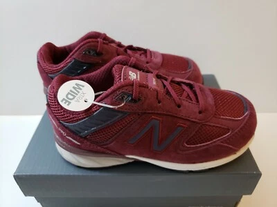 New Balance Infant 990v5 Shoes Size 9.5 XWide Red with Navy - New - Image 1 of 4