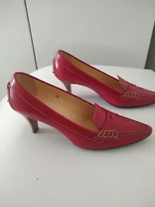 TODS NEW Women's Red Heels shoe size 39 (9) - Picture 1 of 8