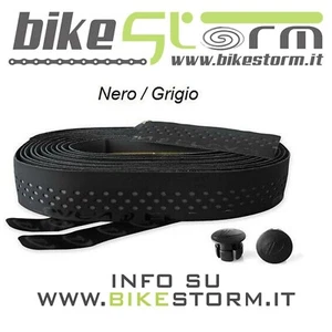 Nastro Manubrio Eleven forato Dual Density + Tappi Colore Nero - Foto 1 di 1
