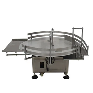 Automatic Bottle Accumulation Table 39.37in Tabletop Turn Rotary Bottle Conveyor - Picture 1 of 24