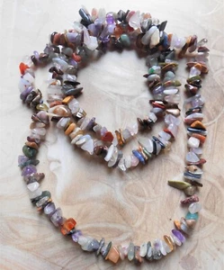 Antike Art Deco Vintage Sprungkette Halbedelsteine - Bild 1 von 4