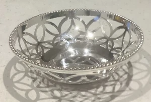 Antique Silver Plate Pierced Trinket Bon Bon Dish. Stunning. - Picture 1 of 3