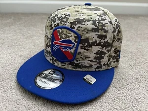 New Era 9Fifty NFL Buffalo Bills 'Salute To Service' Military Camo Snapback Hat - Picture 1 of 7
