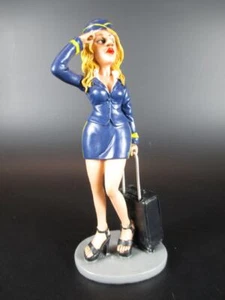 Stewardess Flugzeug Funny Job Beruf Figur Profession,18 cm,Neu - Bild 1 von 6