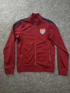 United States Soccer Jacket Mens Small Red Nike Track Bomber Football Kit USA - Picture 1 of 14