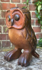 Vintage Lovely Old Little Hand Carved Wooden - Owl - Pub Mascot Interior Design