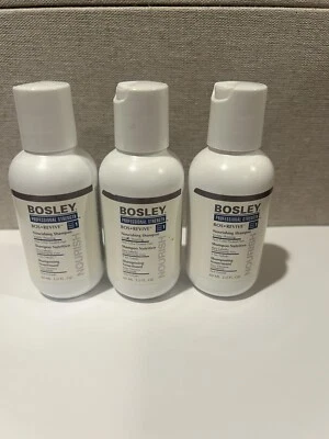 Bosley Bos Revive Nourishing Shampoo Visibly Thinning three travel size bottles - Image 1 of 3
