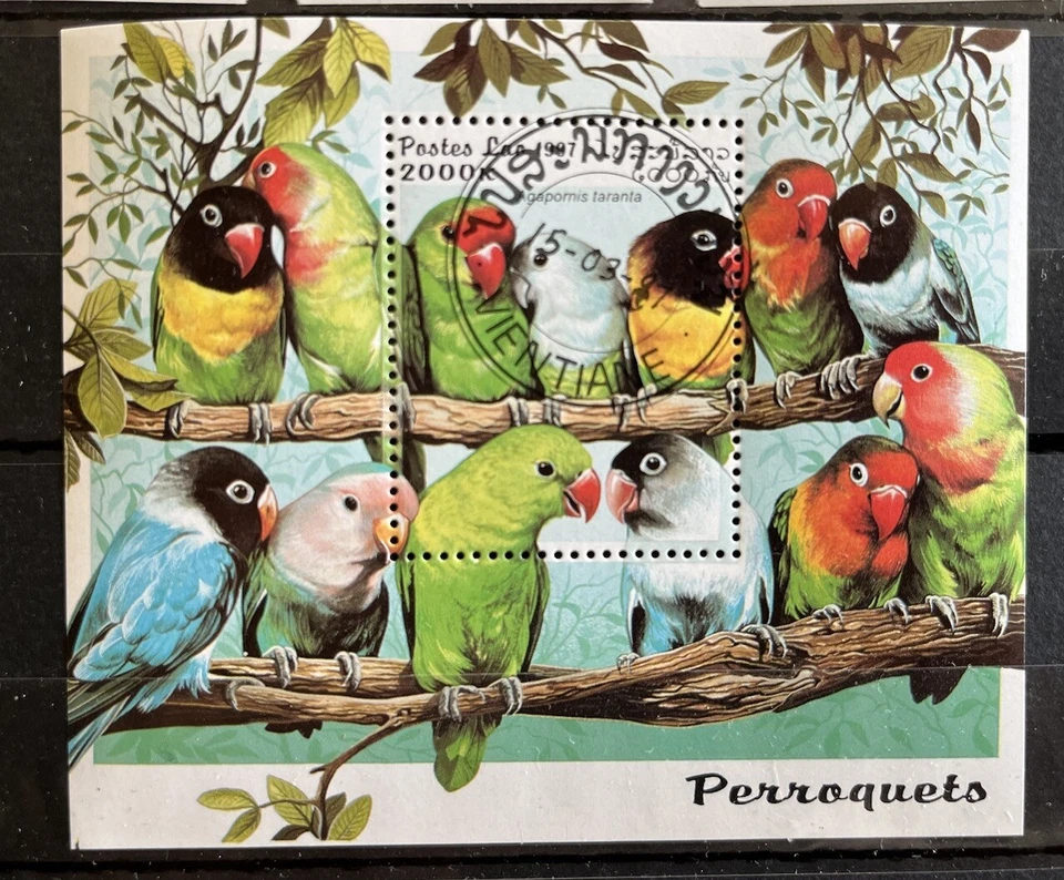 Laos - Parrots / Birds - stamps - CTO - Alb.9 - Image 1 of 1