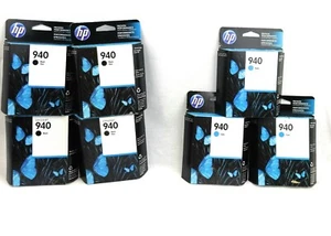 Lot of 5- 940 Cyan (3)- 940 Black (4) - Brand new (Exp 3/17- 3/18) - Picture 1 of 7