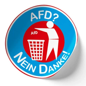 2er Set Autoaufkleber AFD? Nein Danke! 10x10cm Anti Sticker Auto Laptop R218 - Picture 1 of 7