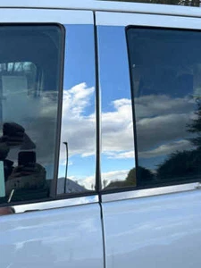 Polished Pillar Post Trim 4pc fits 2024-2025 Ford Ranger Super Crew - Picture 1 of 3