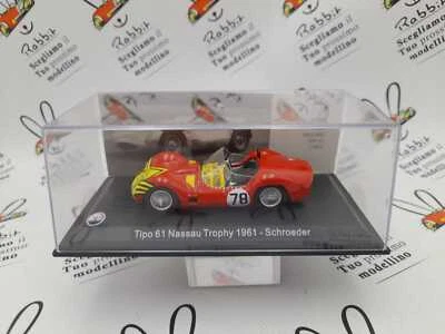 DIE CAST " TIPO 61 NASSAN TROPHY 1961 SCHROEDER " MASERATI 100 YEARS  1/43 - Immagine 1 di 2