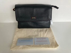 Bolso Bandolera Frances Valentine Ann Cuero Caído Negro - Nuevo con Etiquetas - Imagen 1 de 16