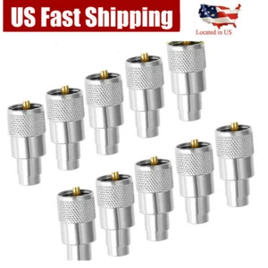 10X UHF PL-259 Male Solder RF Connector Plug SPAR For RG8X Coaxial Coax Cable - Bild 1 von 6
