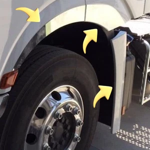 Molduras de paso de rueda para Mercedes Actros MP4 / MP5 de acero inoxidable pulido 6 piezas - Imagen 1 de 3