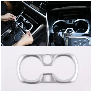 ABS Silver Center Control Cup Holder Frame Trim Cover For BMW 3 Series 2020-2022 - Picture 1 of 10