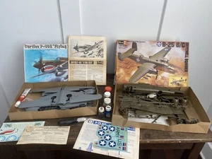 VINTAGE REVELL CURTISS P-40E FLYING TIGER 1/32 SCALE + B-25 Mitchell Bomber 1/48 - Picture 1 of 13