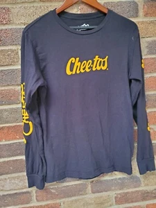 Cheetos Chester Cheetah Black Long Sleeve Shirt Basketball Paw Print Size Small - Picture 1 of 4