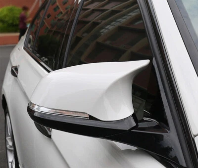 Real M Style WING MIRROR COVERS BMW 1/2/3/4 SERIES F20 F22 F23 F30 F32 F36 white - Image 1 of 4
