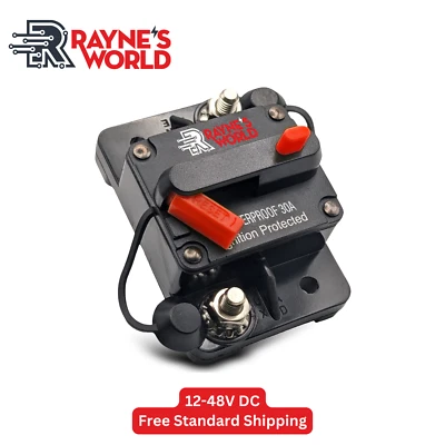 30A-300A Amp Waterproof Circuit Breaker Auto/Marine/Solar 12-48V DC Manual Reset - Image 1 of 4