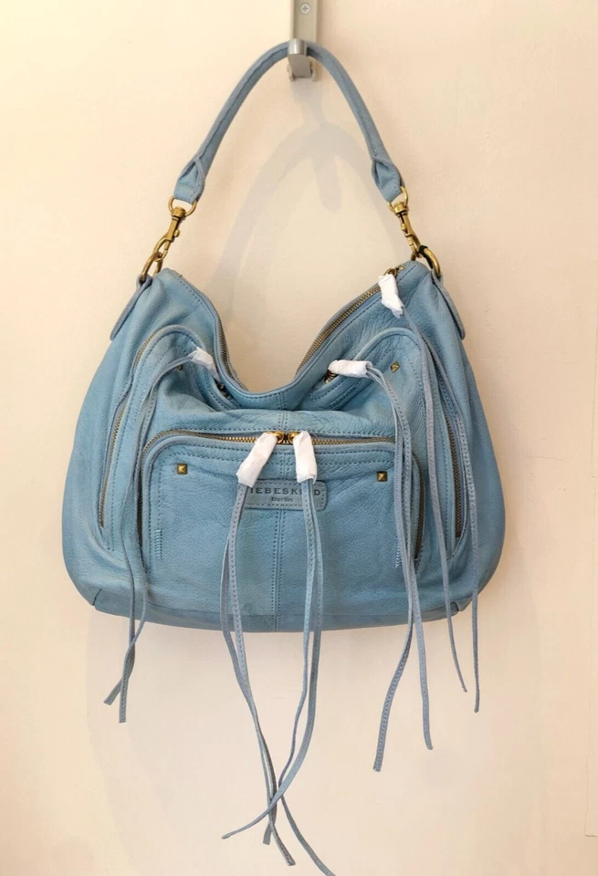 Bolso de Cuero Liebeskind Berlin Biggi Azul DOBLE TEÑIDO (EFECTO DE COLOR DESIGUAL) NUEVO CON ETIQUETAS Foto 1 de 2