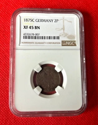 1875C GERMANY 2P NGC XF 45 BN - Image 1 of 2