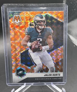 Mosaic Jalen Hurts #160 2021 naranja reactivo Prizm Philadelphia Eagles SB MVP - Imagen 1 de 2