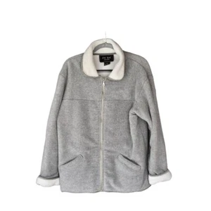Vintage Women's FU DA Gray Heavy Fleece Jacket L - Picture 1 of 7