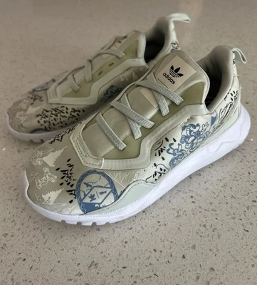 Adidas X Disney Originals Flex Shoes Kids Size 1.5 Green Mickey Pluto Slip On - Image 1 of 4