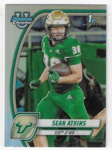 SEAN ATKINS 2024 BOWMAN CROMO REFRACTOR UNIVERSITARIO NOVATO RC SP USF - Imagen 1 de 1
