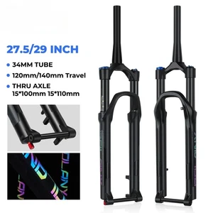 Thru Axle Bicycle Fork with Rebound Adjustment 15x110 29inch Air Oil Front Fork - Picture 1 of 36