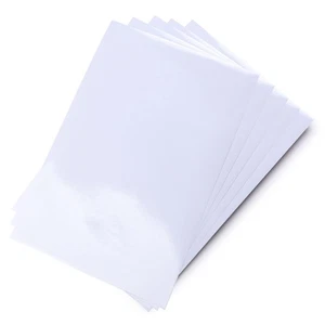 Glossy white/white color 5 sheets set Approx. A4 size Cutting sheet Cutting 382 - Picture 1 of 9