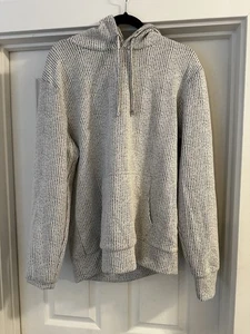 Neu mit Etikett Fleece Factory Pullover Hoodie gesteppt Langarm Tasche grau Größe Medium - Bild 1 von 6