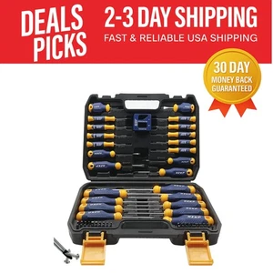 Versatile 66-Piece Screwdriver Set with Magnetic Tips & Toolbox – S2 Steel - Picture 1 of 9