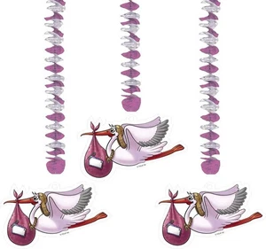 Folat 09266 Hangers Birth Girl-5 Pieces, Pink Pink Rotor spiral - stork - Picture 1 of 1
