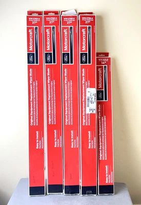 5 Motorcraft Windshield Wiper Blades Ford Edge WW-2760-A, WW-2755-A, WW-1414-A - Image 1 of 2