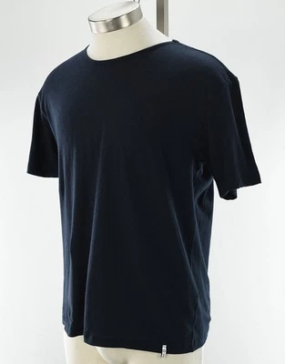 Camiseta OFFICINA36 Azul Marino Algodón Mezcla Lino Manga Corta Cuello Redondo MEDIANA NUEVA CON ETIQUETAS Foto 1 de 2