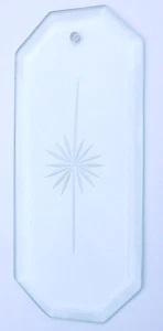 Abgeschrägter achteckiger Glas Kronleuchter Ersatzplatte Starburst Stern 8 x 3,5 flach - Bild 1 von 4