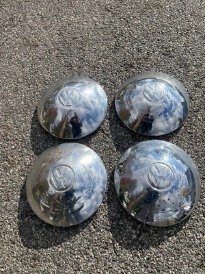 1950 to 1968 Volkswagen Transporter Camper Beetle dog dish hubcaps BEATERS rust - Image 1 of 4