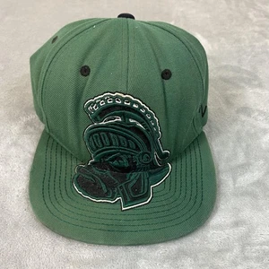 Michigan State Spartans Hat Cap Snap Back Mens Green Black NCAA College Helmet - Picture 1 of 10