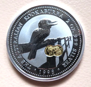 Australia.. 1998 2 oz - Silver Kookaburra.. Young Head St George Privy Mark.  BU - Picture 1 of 6