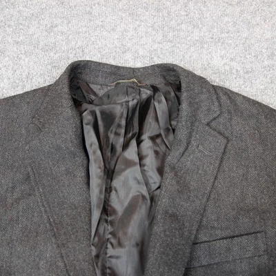 Chaqueta Abrigo Blazer Tasso Elba Tweed Parche Codo Mediano 39-41 Gris Espiga Foto 1 de 4