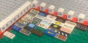 LEGO (x1) TILE 1x2 W/Assorted Graphics As Shown #3069 - Picture 1 of 43